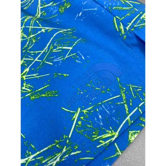 The North Face men's medium blue patterned wander shorts performance lightweight - Picture 2 of 6